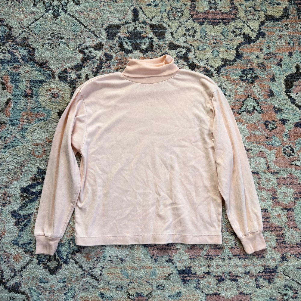 Vintage Pastel Orange Turtleneck
